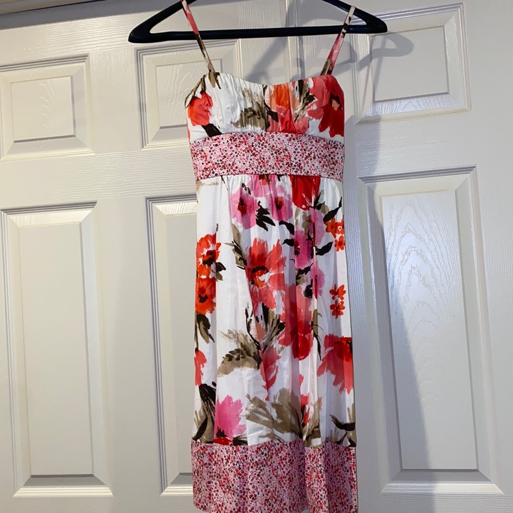 Coral Floral summer dress